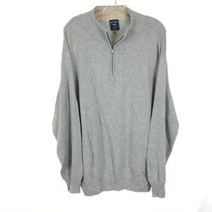 NWOT 2XL Bills Khakis Gray Quarter Zip Sweater
